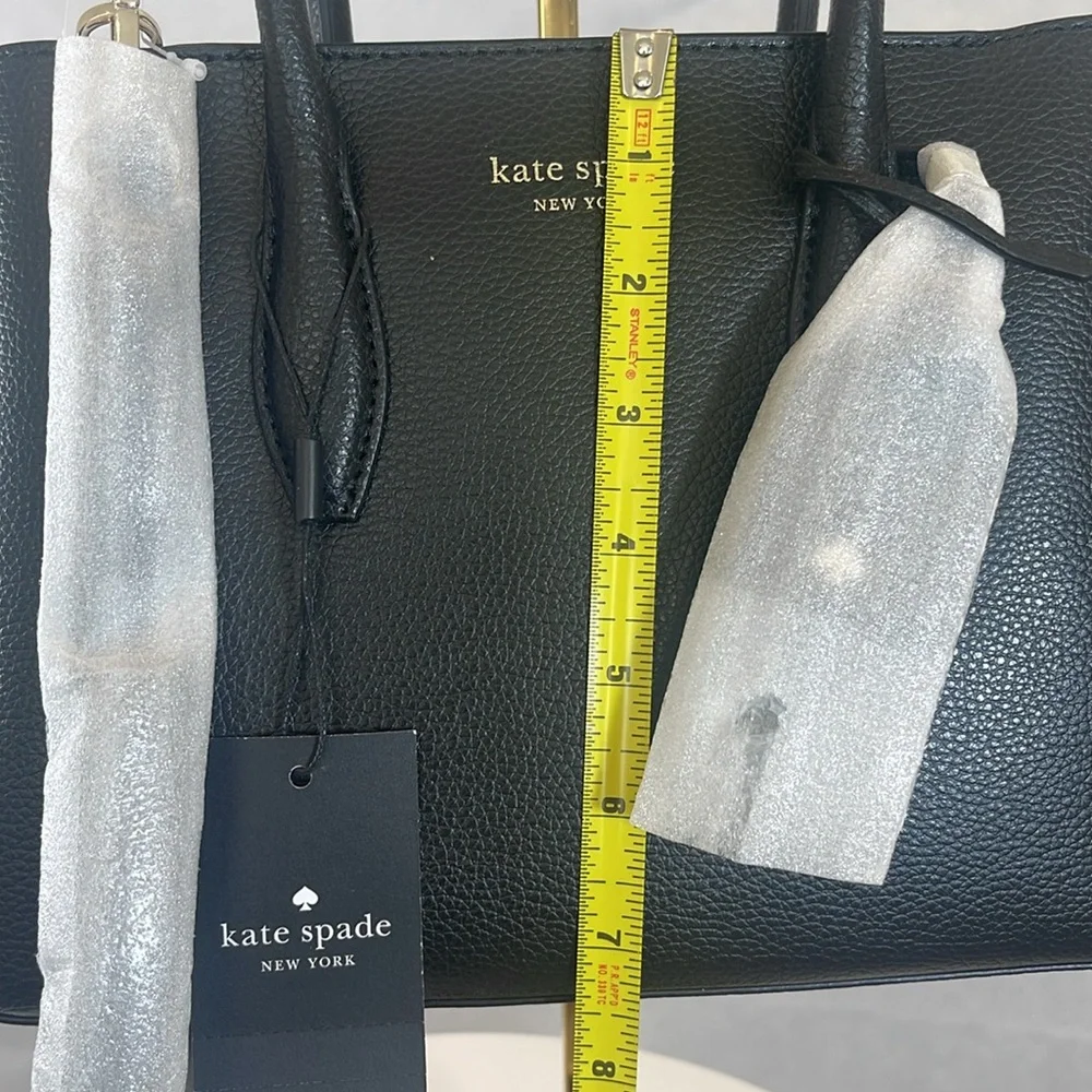 Kate spade ,NWT ,Black with Zipper close , 1 Pocket in side , shoulder Bag .tote - Picture 9 of 13